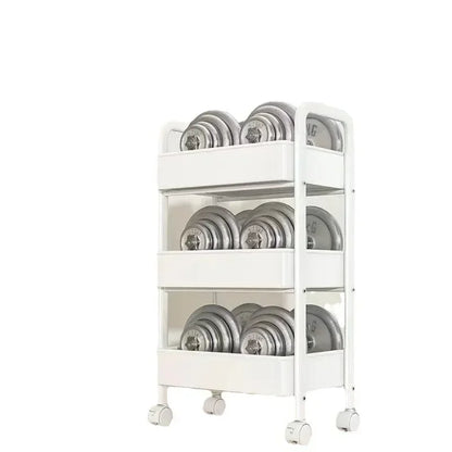 Estante de almacenamiento versátil de varios niveles para cochecitos de bebé, ideal para cocina, dormitorio, baño, inodoro móvil, organizador de piso a techo.