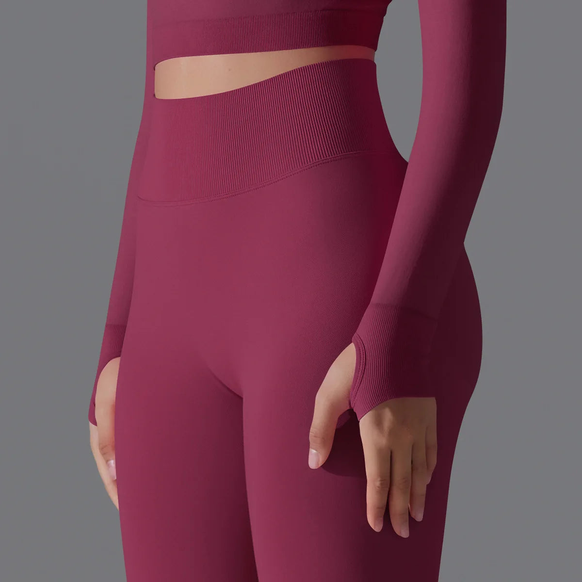 Leggings deportivos de yoga para mujer, sin costuras, cintura alta, elásticos, color sólido, para gimnasio, correr, secado rápido, realce y efecto moldeador.