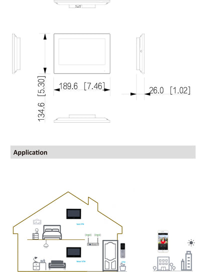 Dahua KTW02 VTO2311R-WP VTH2621G-WP Kit de videoportero con tarjeta IC PoE, WiFi, estación de puerta para villa, monitor IP para interiores, para hogar inteligente