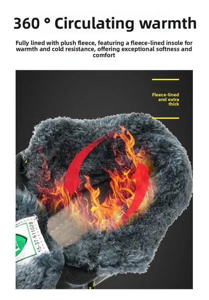 Zapatos de seguridad de alta calidad para hombre y mujer, botas cálidas y gruesas para otoño e invierno, zapatillas de deporte para mujer con puntera de acero antigolpes y antiperforación.