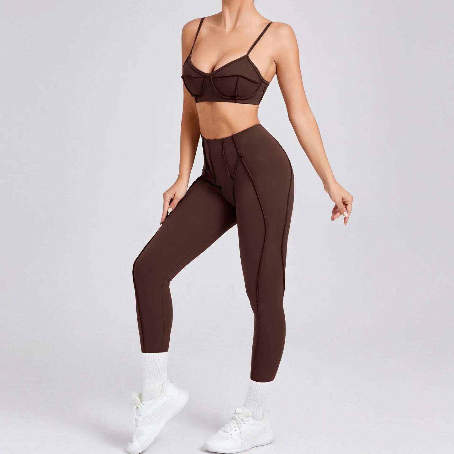 2025 New Yoga Set  2Pcs Sports Suit Women Sexy Workout Bra Suit Running Gym High Waist Legging Quick Dry Tight Yoga Clothing