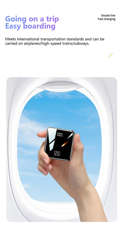 Xiaomi - Mini banco de energía de 500.000 mAh, gran capacidad, carga súper rápida, batería externa con 4 cables integrados para iPhone, Samsung y Xiaomi.