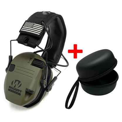 Orejeras de seguridad electrónicas para tiro táctico, protección auditiva, reducción de ruido, protector auditivo activo delgado para caza