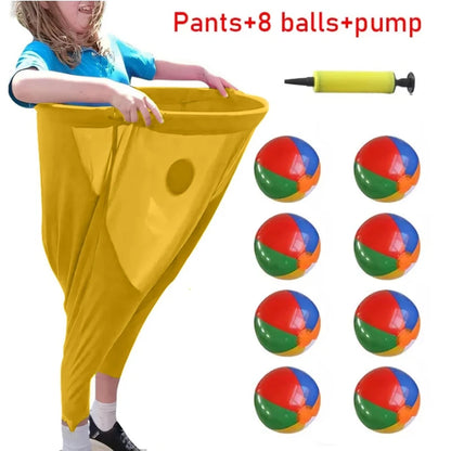 Divertido juego de fiesta al aire libre con accesorios para patio, pantalones de abuela regordetes, juego de atrapar pelotas, juegos familiares y fiesta, juego para padres e hijos, regalo