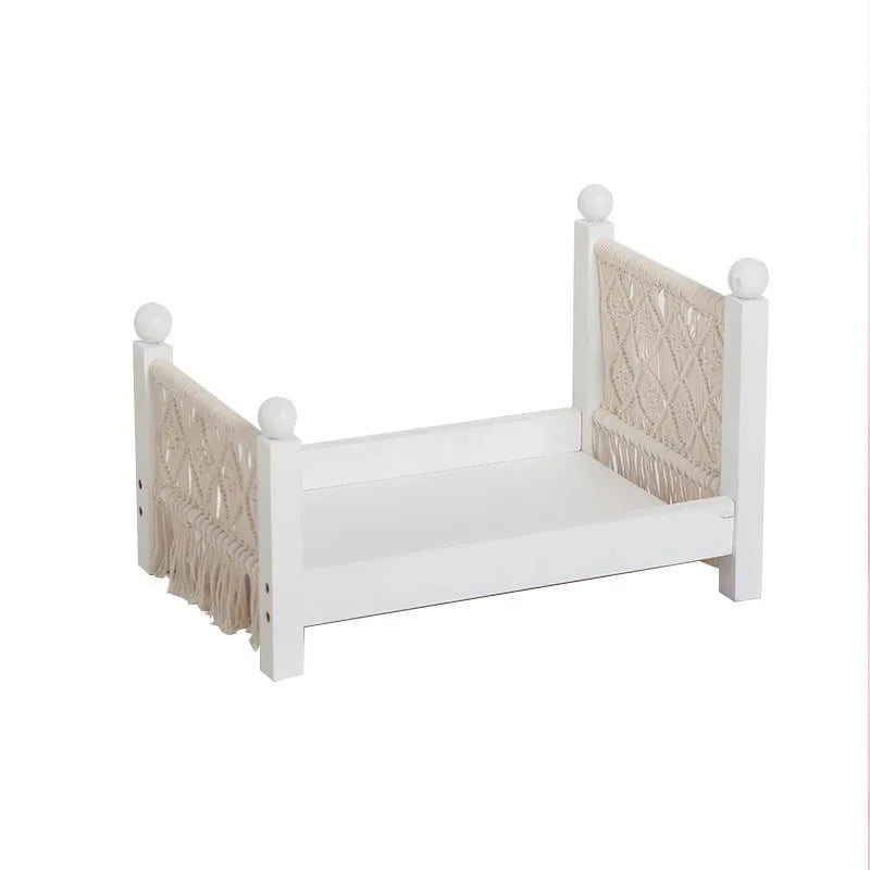 Accesorios de fotografía para recién nacidos, muebles de cama hechos a mano para bebés, accesorios de fotos retro para bebés, fondo de cama para posar para bebés recién nacidos, niñas y niños.