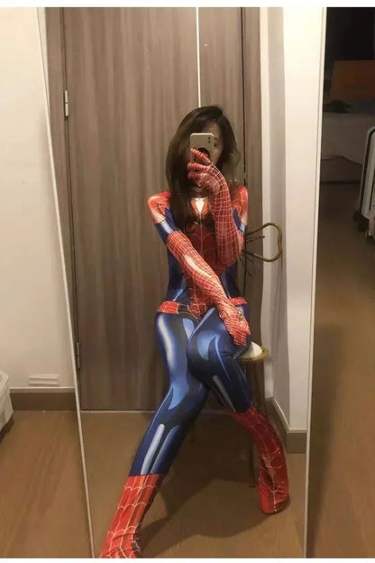 Halloween Spider Man Costume Movie Superhero Cosplay Bodysuit Suit Avengers Cosplay Venom Spider Man Corset for Women Girl Suit