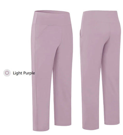 Pantalones deportivos para mujer, estilo casual, para yoga, holgados, de talle alto, elásticos, para entrenamiento físico, rectos, para correr, Yu02334