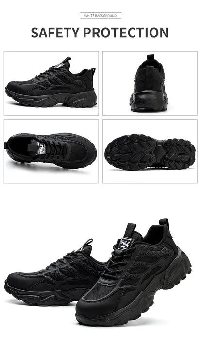 Zapatos de seguridad para hombre, ligeros, protectores, zapatillas de trabajo, calzado ligero y transpirable, zapatos de trabajo antiperforación.