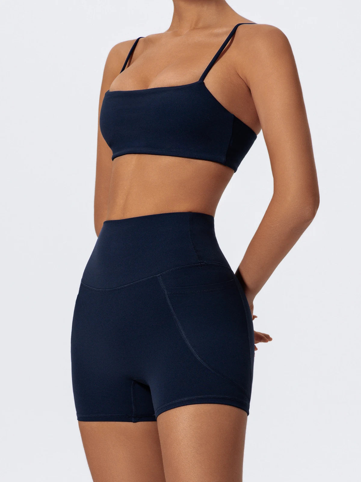 Ctenkevet - Conjunto de dos piezas para mujer, para gimnasio, entrenamiento, sujetador de yoga, pantalones cortos, ropa deportiva, camisola de secado rápido