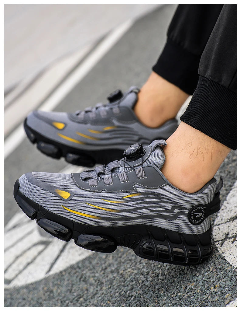 Small Size Rotary Buckle Work Safety Shoes For Men Air Soft Sole Lightweight Protective Work Sneakers Men and Women Shoes