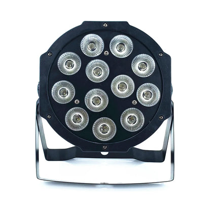 Nueva luz LED Par de 12 x 18 W RGBWAUV con control de DJ, equipo de iluminación de discoteca con 8 canales DMX 512, iluminación de escenario LED