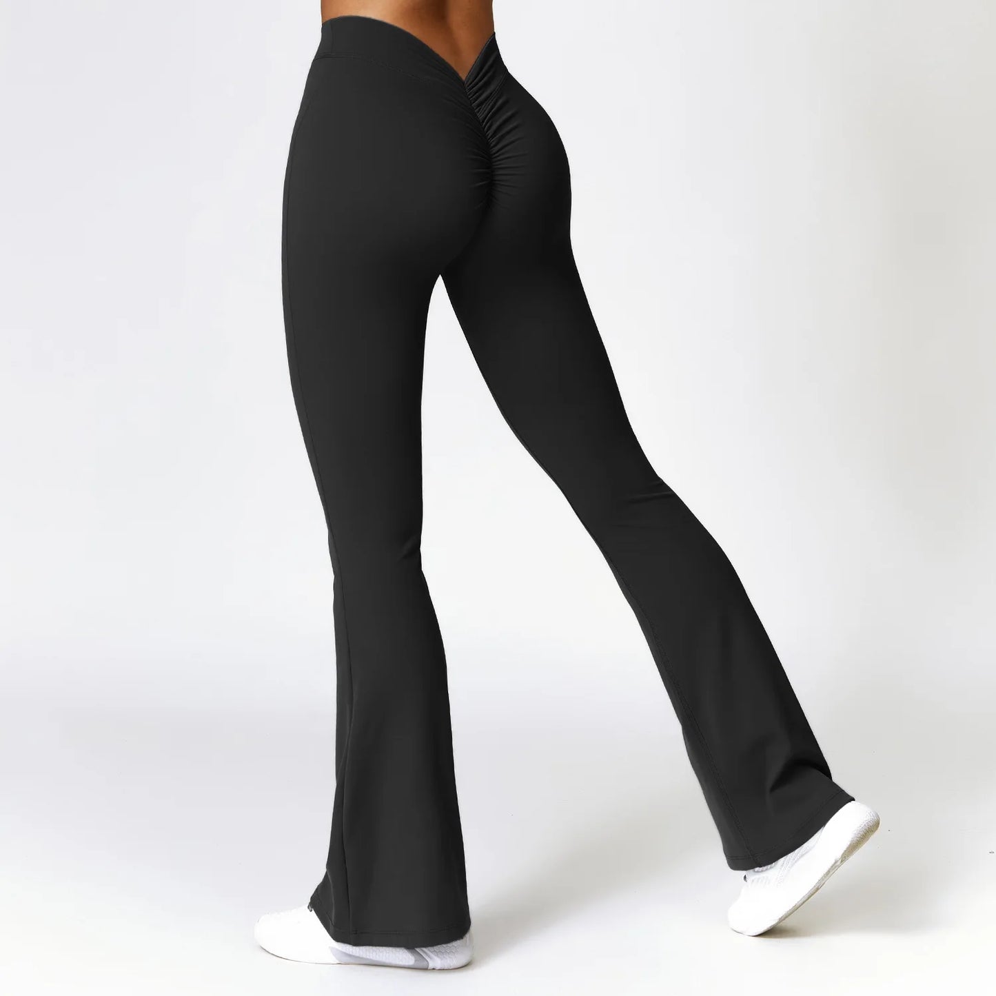 Pantalones de yoga de cintura alta y pernera acampanada para mujer, pantalones de pierna ancha para mujer, pantalones deportivos para gimnasio, entrenamiento físico, pantalones acampanados para baile latino.