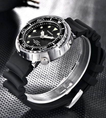 Reloj de lujo LIGE para hombre, deportivo, de exterior, con calendario, de cuarzo, de silicona suave, resistente al agua.