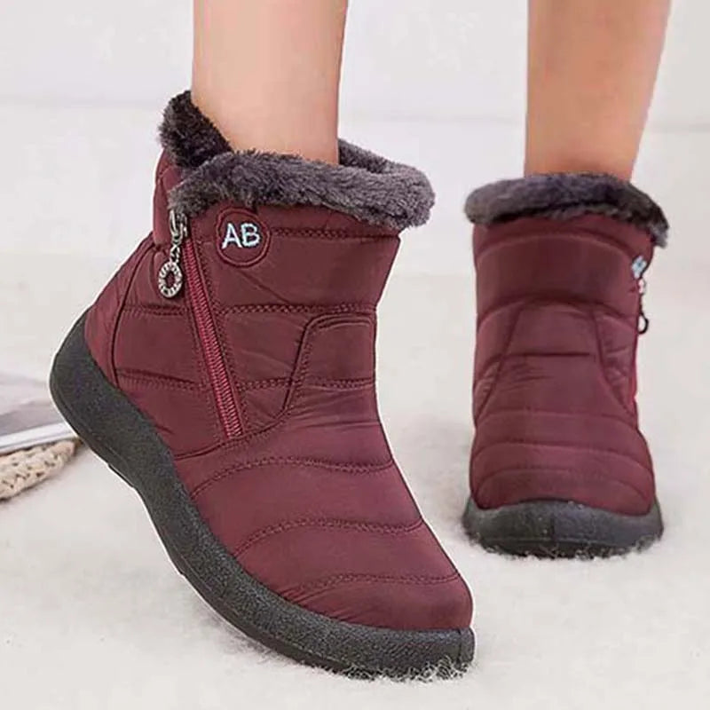 Botas de nieve para mujer, zapatos casuales para mujer, botines impermeables para mujer, botines ligeros de talla grande, botas de invierno para niñas