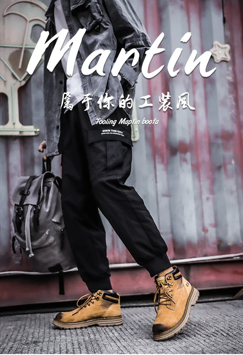 Botas de nieve para hombre, ideales para el invierno. Botas clásicas de caña alta para senderismo, con suela gruesa antideslizante y gran practicidad.