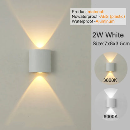 Apliques de pared LED modernos para interiores y exteriores, luces blancas de montaje en pared para sala de estar, pasillo, dormitorio, decoración