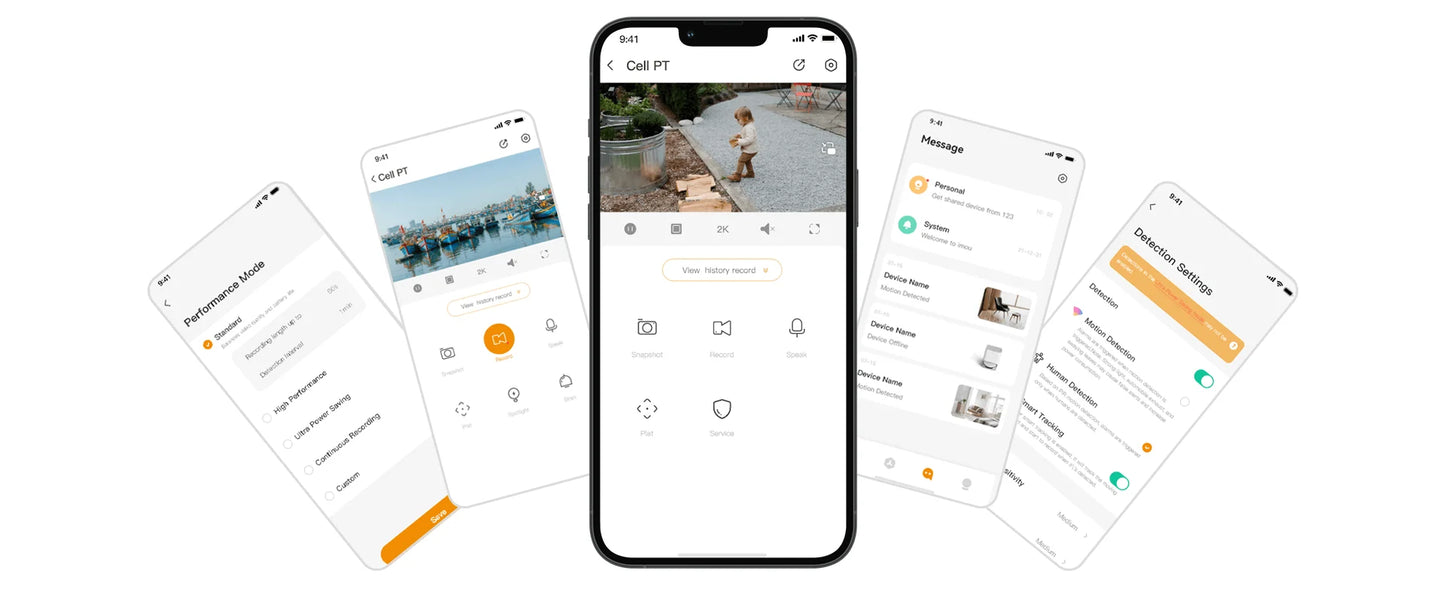 Cámara de seguridad IMOU Cell PT Lite de 3 MP con batería, paneles solares, visión nocturna a color, protección Wi-Fi y protección para exteriores.