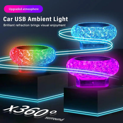 Luces ambientales USB para coche, mini lámparas LED portátiles de ambiente, luces decorativas interiores para coche y ordenador, iluminación ambiental