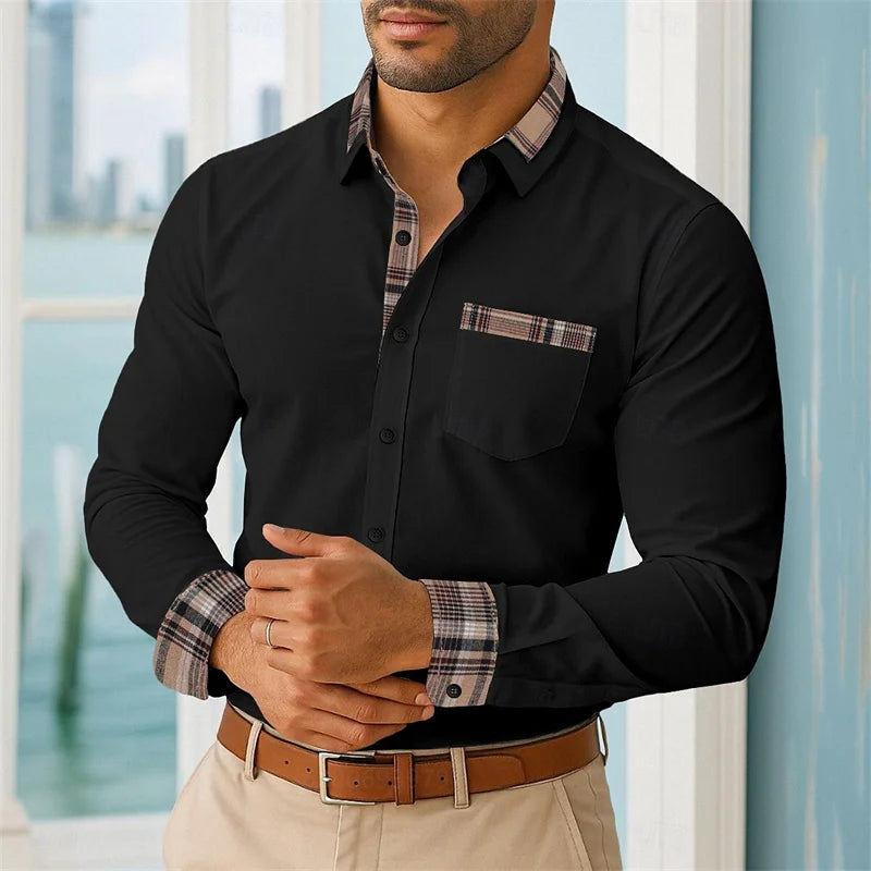 Camisas de vestir para hombre, camisas informales para la oficina y actividades al aire libre, camisas suaves y cómodas para la calle, camisetas de alta calidad para hombre, tallas grandes