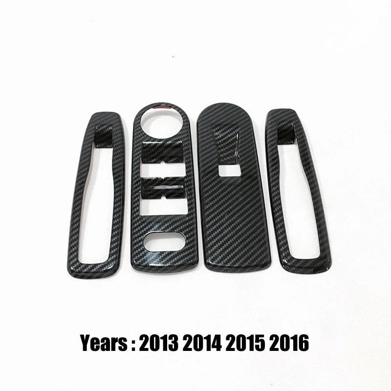 Accesorios para Renault Clio IV Clio4 2013 2014 2015 2016 2017 2018: Interiores de fibra, cubiertas de cuencos de puerta, molduras y adornos de estilo.