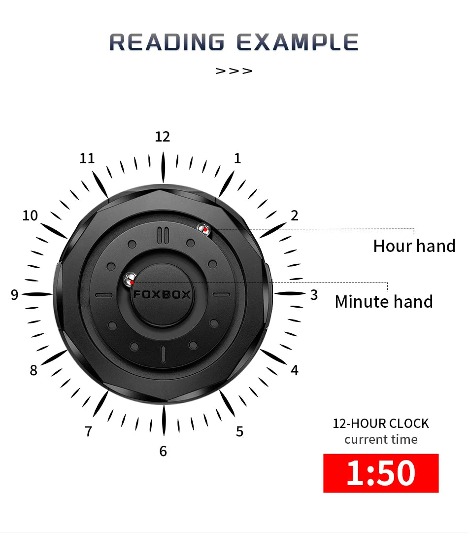 FOXBOX Reloj de negocios de lujo para hombre, resistente al agua hasta 30 m, diseño personalizado, correa de acero inoxidable, reloj de cuarzo para hombre, regalo de moda