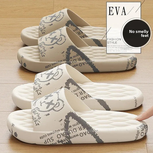 Zapatillas de gran tamaño para uso doméstico, sandalias de verano con suela suave y frescas, antideslizantes para baño, para mujer, para uso al aire libre, cómodas para hombre y mujer.