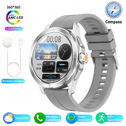 Reloj inteligente deportivo XIAOMI S4 Ultra con GPS para hombre, pantalla AMOLED HD, Bluetooth, llamadas, NFC, control del ritmo cardíaco, resistente al agua hasta 5 ATM