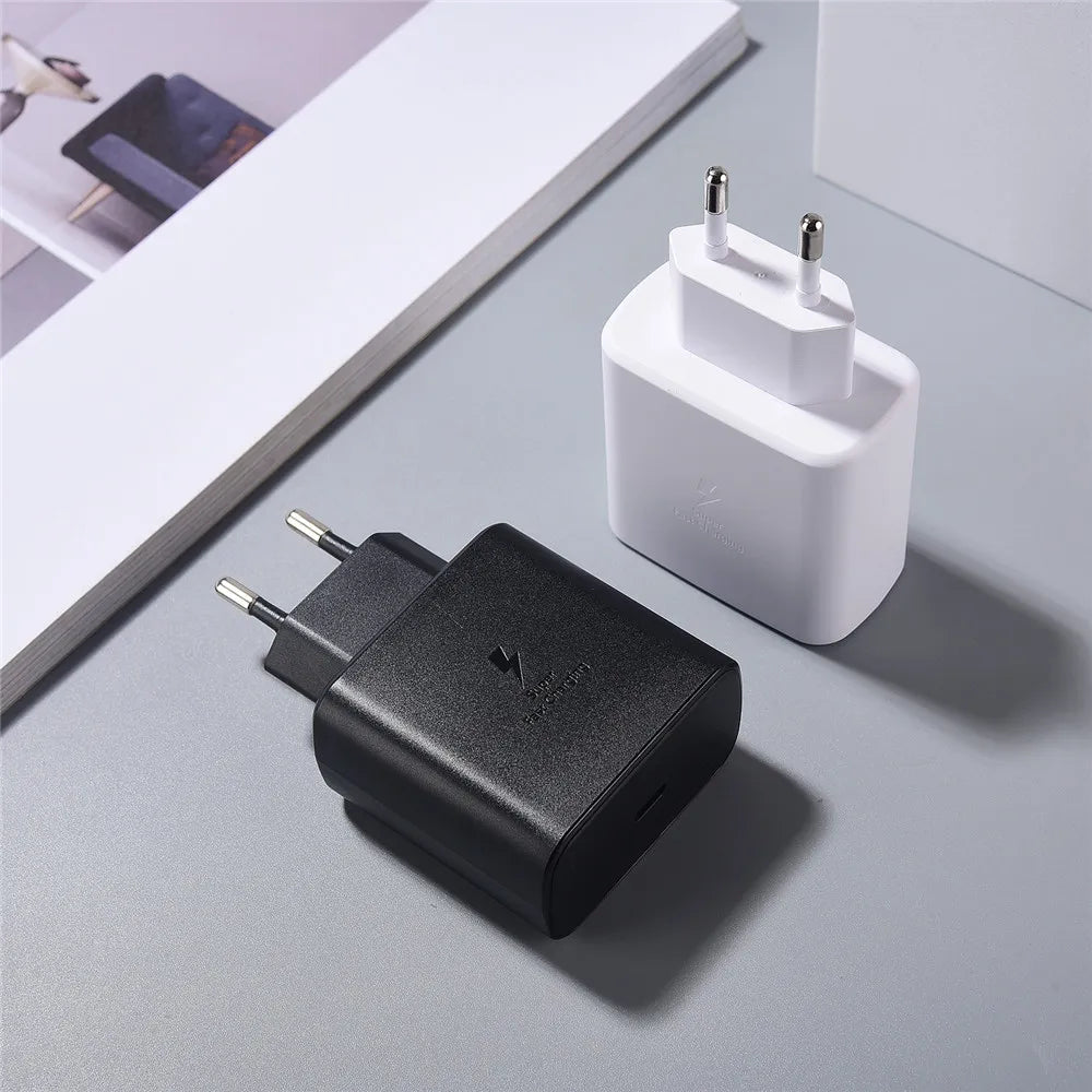 Cargador original Samsung de 45 W con carga superrápida, adaptador certificado UE/RU para Galaxy Z Fold/Flip 6 5 4 3 A56 A36 F56 C55 M55 M56