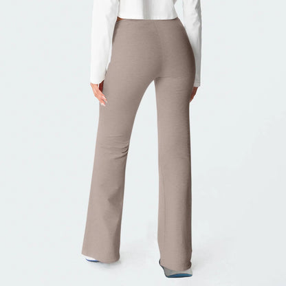 Activewear Women Wide Leg Pants Casual Cotton Yoga Pants With Pockets High Waist Drawstring Baggy Sweatpants Flare Leggings