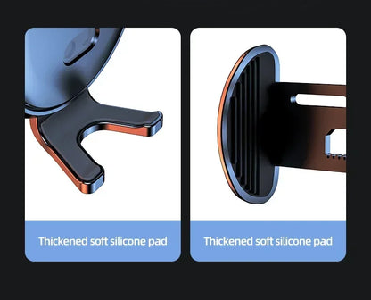 Soporte de carga inalámbrica para coche con inducción infrarroja y abrazadera para rejilla de ventilación, compatible con iPhone 16~12 Pro Max y Samsung Galaxy S25/S24. Carga rápida.