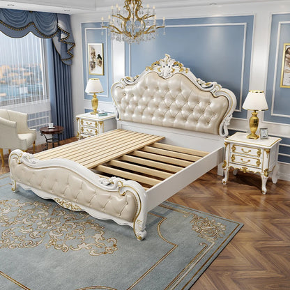 Cama doble europea de estilo minimalista, de lujo, moderna, ajustable, para matrimonio, muebles para el hogar.
