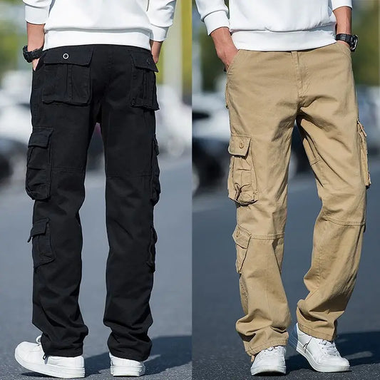 2025 Multiple pockets Tactical Cargo Pants Men Cotton Overalls Outdoor Work Trousers Big Size Hombre Clothing Camo Hiking Pants