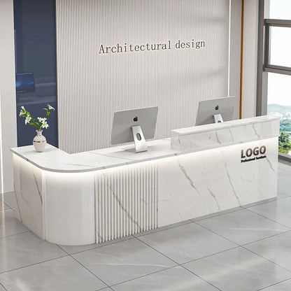 Mostrador de bar de oficina profesional, diseño de belleza de lujo simple, mostrador de recepción, salón moderno, Bancone Bar Lusso, muebles comerciales