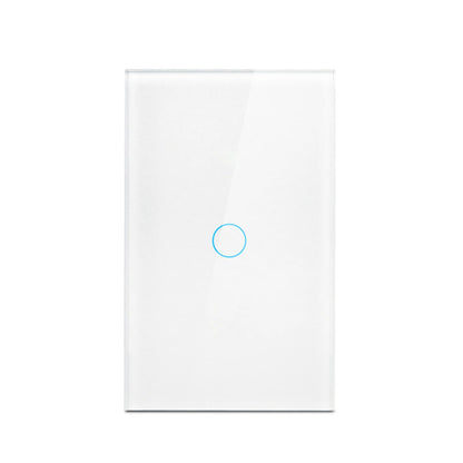 Interruptor táctil AC100-240, panel LED de alimentación, interruptores de luz de pared, vidrio templado, negro, blanco, 1, 2 o 3 entradas.