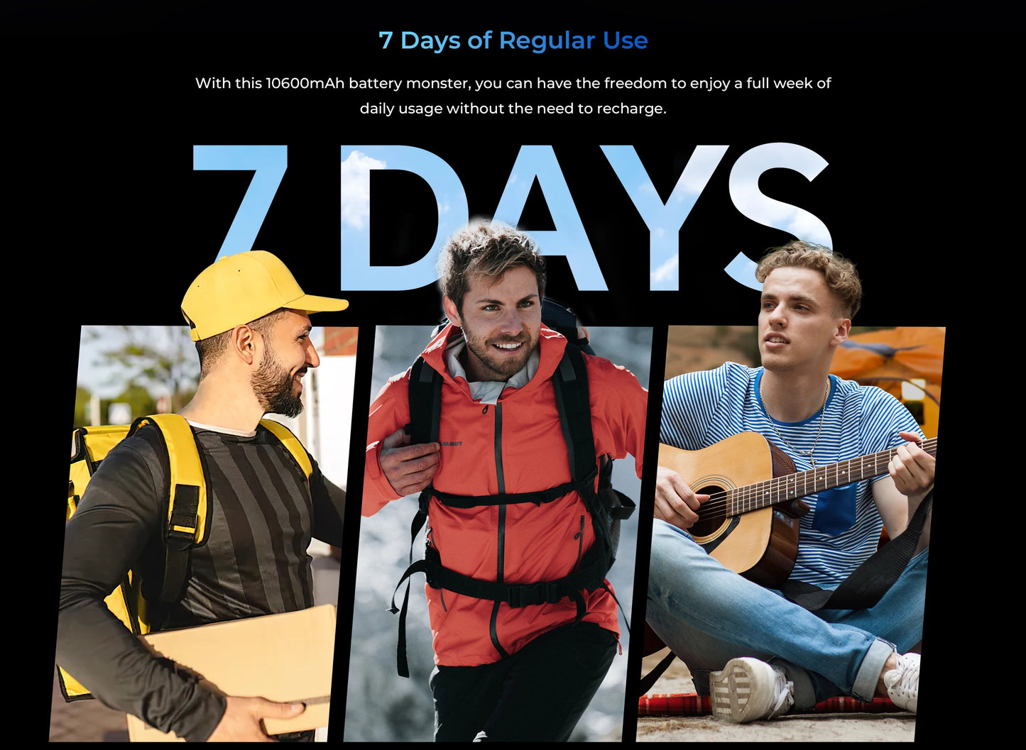 [Estreno mundial] Smartphone resistente Oukitel WP36, batería de 10600 mAh, pantalla HD+ de 6,52", 16 GB de almacenamiento interno, 128 GB de almacenamiento interno, sistema operativo Android 13, cámara de 13 MP