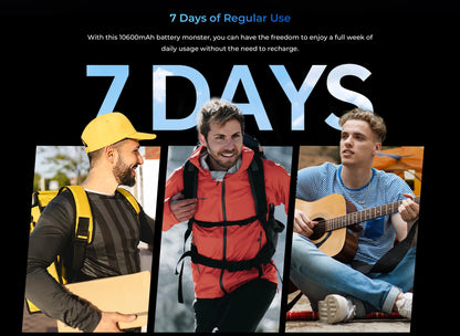 [Estreno mundial] Smartphone resistente Oukitel WP36, batería de 10600 mAh, pantalla HD+ de 6,52", 16 GB de almacenamiento interno, 128 GB de almacenamiento interno, sistema operativo Android 13, cámara de 13 MP