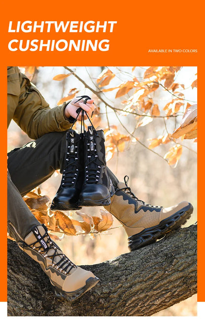 Zapatillas de trabajo con puntera de acero, zapatos de seguridad para hombre, calzado de trabajo nuevo a prueba de perforaciones, botas indestructibles, calzado de seguridad ligero.