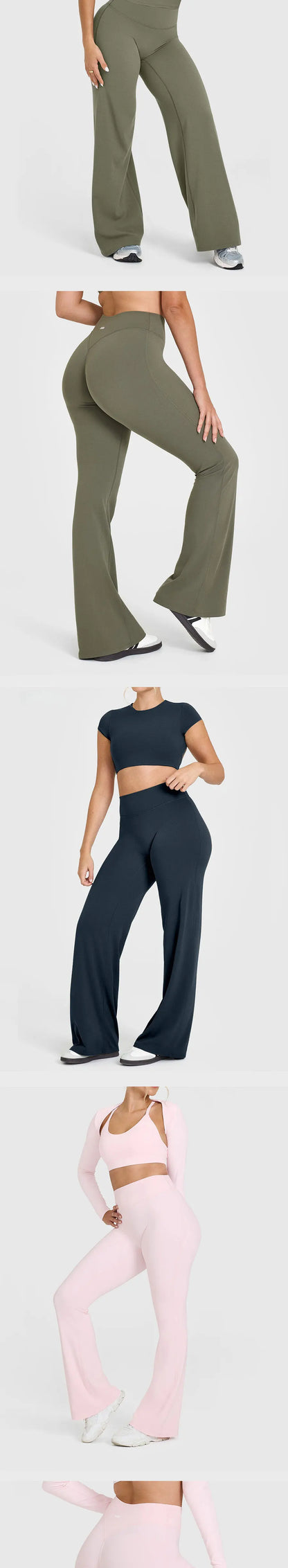 Active Wide Legging High Waist Sporty leggings woman Sports Long Pants Seamless Scrunch Hip-lifting Wide-leg pants