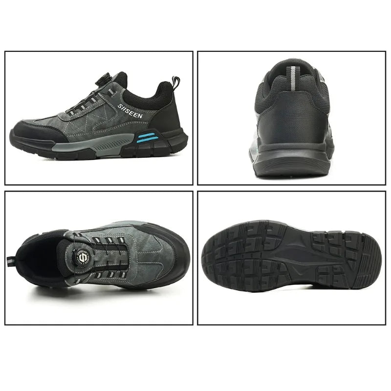 Nuevos zapatos de seguridad para hombre, zapatos de trabajo resistentes a perforaciones, calzado de protección para hombre, botas de trabajo resistentes al desgaste, botas tácticas.