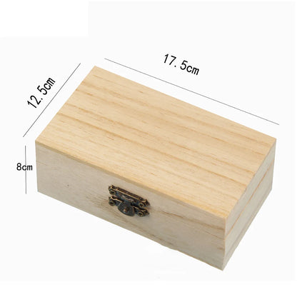 Cajas de almacenamiento cuadradas con bisagras de madera lisa escocesa de color tronco, 1/3 unidades, caja de regalo artesanal, caja de almacenamiento hecha a mano, caja de organización