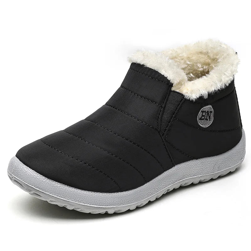 Botas de nieve cálidas para hombre, zapatillas de invierno de talla grande, zapatos de felpa para hombre, botines impermeables unisex, zapatos de trabajo para hombre, calzado