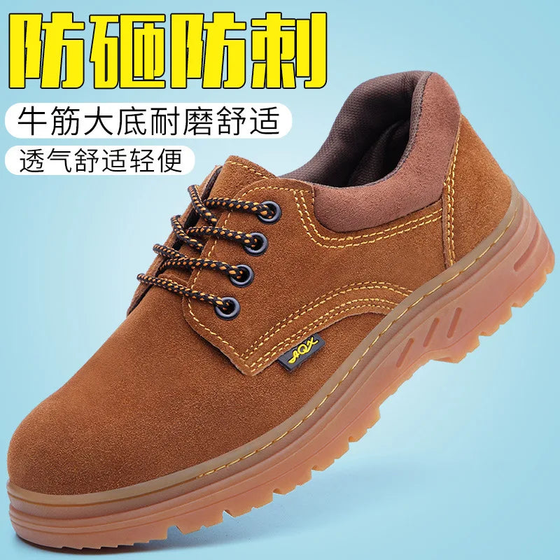 Calzado de seguridad laboral para hombres y mujeres. Antiaplastamiento, antiperforación, antideslizante y antiescaldaduras. Calzado de protección para soldadura eléctrica.