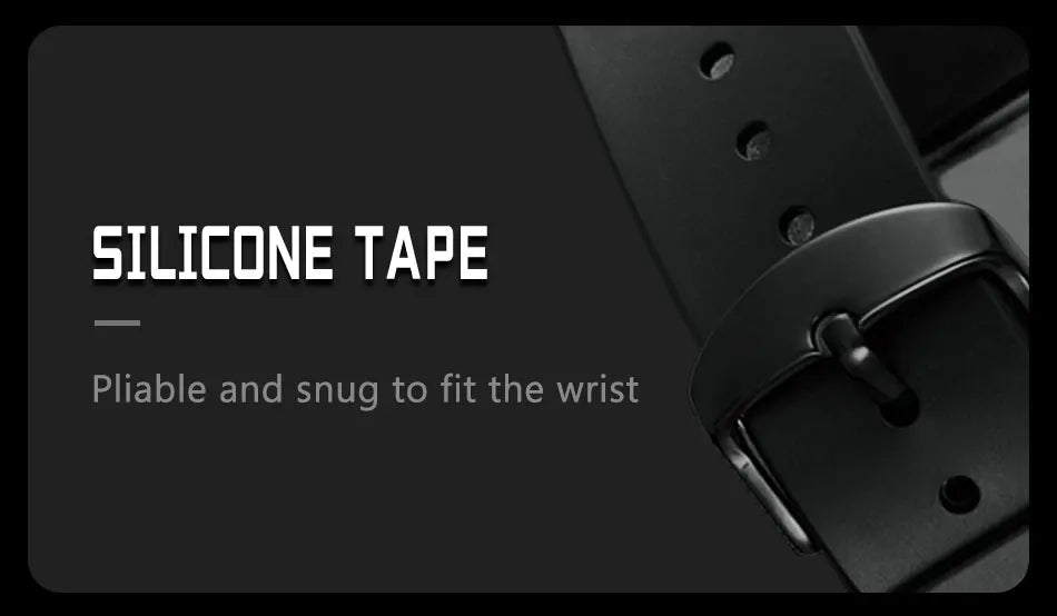 Reloj de moda marca Foxbox para hombre, de lujo, deportivo, de silicona, de cuarzo, resistente al agua, cronógrafo, de pulsera