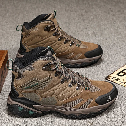 Botas de invierno HIKEUP para hombre, botas de senderismo para exteriores, de ante, de caña alta, impermeables, tácticas, de combate, militares.