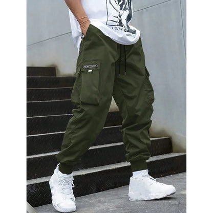Retro Workwear Loose Sports Men's Casual Pants Straight Leg Trousers Spring Autumn Popular Long Pants Comfortable Fit