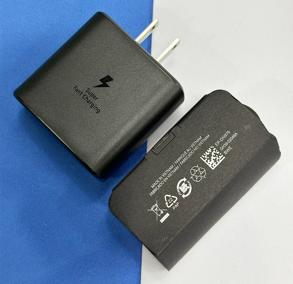 Cargador adaptador de corriente Samsung Ep-TA845 de 45 W, supercargador USB tipo C, carga rápida para Galaxy S25 Ultra, S24+, S23, A36, A56, M56, Tab S10+