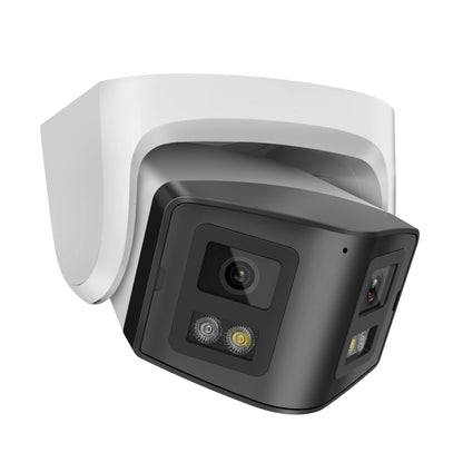 Cámara IP panorámica 4K de 8 MP y 180° compatible con Hikvision, con infrarrojos y ColorVu, audio bidireccional, detección de presencia humana, ranura para tarjeta SD, Plug &amp; Play, NVR HIK.