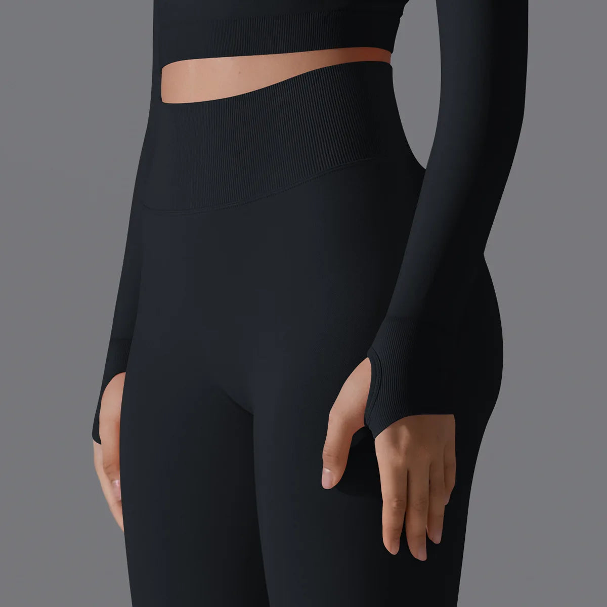 Leggings deportivos de yoga para mujer, sin costuras, cintura alta, elásticos, color sólido, para gimnasio, correr, secado rápido, realce y efecto moldeador.