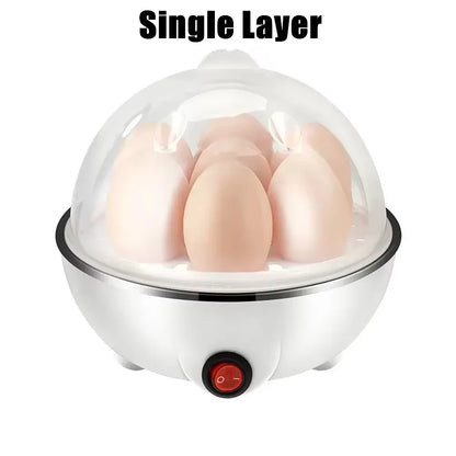 Cocedor de huevos eléctrico, minicocedor multifuncional rápido para huevos escalfados, revueltos y tortillas. Apagado automático.