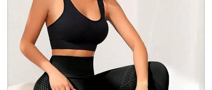 Pantalones de yoga de punto sin costuras de cintura alta para mujer, pantalones ajustados de fitness, pantalones deportivos de nueve puntos para correr, pantalones de gimnasio, realce de glúteos.